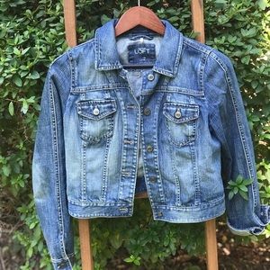 LOFT cropped jean jacket size 2